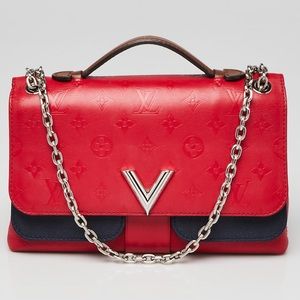 LOUIS VUITTON
Rubis/Blue Monogram Leather Very Chain Bag
